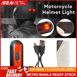 SEAMETAL Motorcycle Helmet Taillight USB Rechargeable LED Helmet Safety Warning Light Waterproof Riding Helmet Flashing Lamp