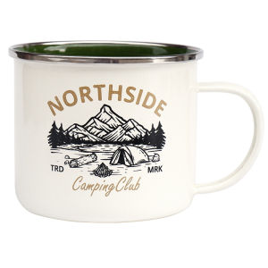 INS Style Camping American Retro Enamelled Cup Outdoor Office Coffee Mug Creative Glass Niche Gift
