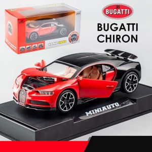 1:32 Bugatti Chiron Diecast Car Sound & Light Function Model Auto Truck Vehicles Toys for Boys Gift