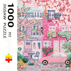 Large Size Jigsaw Puzzle 500/1000/1200/2000 Pcs Pink Scenery Jigsaw Puzzles for Adults Stress Relief Toys Gift