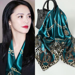 Hangzhou Lụa Khăn Choàng Khăn Trùm Đầu In Da Báo Mùa Xuân Mùa Thu Quà Cưới Phong Cách Bán Trực Tiếp Từ Nhà Sản Xuất