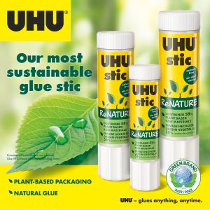 UHU Original Stic Glue Stick ReNATURE - Single Pack (8.2g x 2 / 21g)