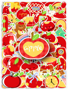 Original  Cartoon Stickers Cute Fruit Doodles Decorative Stationery Waterproof Fridge Mobile Phone Decals Pack of 100