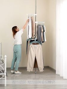 ราวตากผ้า ราวแขวนเสื้อ ราวตากผ้าในร่ม ราวมินิมอล ชั้นวางของ บาร์เดี่ยว และ 4 อัน ยืดได้ สูงสุด 3 เมตร