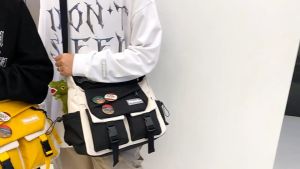 Lelaki dan wanita selempang bag kapasiti besar baru beg bahu kasual semua kecil