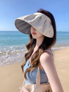 2025 New Womens Summer Sun Hat UV Protection Foldable Shell Top Sun Cap Casual round Top Polyester Shell Style Outdoors Hat