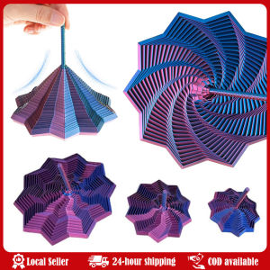 3D Printed Gradient Spiral Tower Model Creative Three-dimensional Rotating Radish Tower Hand-made Childrens Toy Christmas Gift 3D Printing Expanded Sensory Fidget Star Model Visual Illusion Hexagon Whirling Spiral Ornaments Stress Relief Christmas Gift