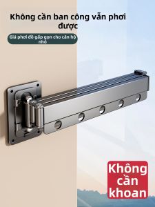 Thanh Phơi Quần Áo Tiết Kiệm Không Gian Treo Tường Ẩn