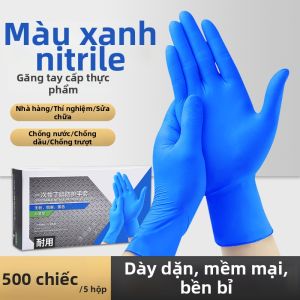 Găng Tay Nitrile Dày Màu Đen Chống Thấm Nước Cấp Thực Phẩm