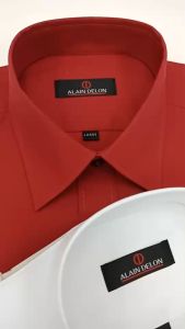 50 denim ชายเสื้อตรง Alain Delon สี เสื้อเชิ้ตแขนยาว ทรง BASIC รูปลักษณ์ รูปลักษณ์ ชุดเ Planet สีเทา (ALS291-0)