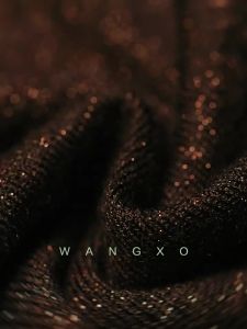 WANGXO | Áo Sweater Lông Cừu Lụa Bóng Giả Hai Mảnh & Chân Váy Xòe