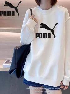 Loose Fit Pure Cotton Knitted Long Sleeve Sweatshirt round Neck Casual Comfortable Womens Top Trendy Streetwear Spring Autumn