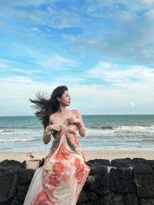 French Style Summer Floral Tie Dye Maxi Dress Beach Vacation Strapless Gown One Piece Suit 2025 Season Sleeveless Wrap Dress