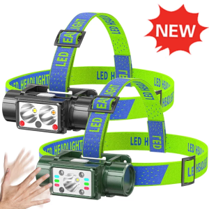 LG-08 USB C Rechargeable COB Headlamp1200mAh BatteryMotion Sensor Lighting Head Flashlight for Outdoor Camping Fishing Running