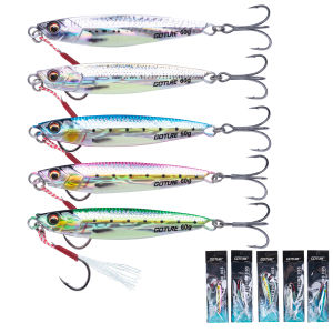 Goture | Goture Metal Jig Spoon Fishing Lure 40g 60g Mồi Nhân Tạo Cho Cá Mú Bờ Biển Casting Jigging Tackle 1/5 CÁI Mỗi Gói