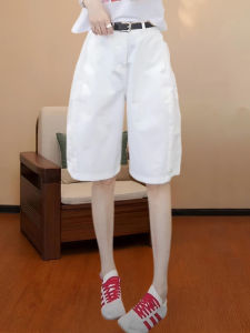 Shalldoer | High Waist Loose Wide Leg Casual Pants Womens Workwear Five-Quarter Floral Print Summer New Style Retro Slimming Trousers