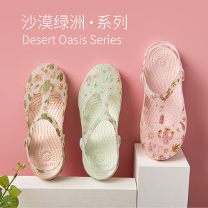 รองเท้าแตะแบบสวมสำหรับผู้หญิง Vebren รองเท้าแตะแบบสวมแบบสวมสำหรับกลางแจ้ง รองเท้าแตะชายหาดแบบสวมสบาย ส้นเตี้ย ระบายอากาศได้ดี