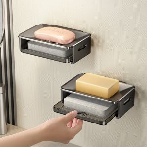 Punch-free Space Aluminum Wall-mounted Soap Holder Shelf