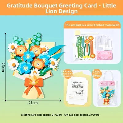 QU RAN | DIY Childrens Floral Bouquet with Thank You Cards for Teachers