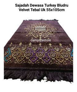 TERMURAH SAJADAH DEWASA TURKEY BLUDRU SPIEGEL TEBAL 55X105CM
