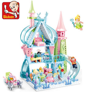 Sluban | Sluban Friends Expert Romantic Princess Building Blocks Snow Pink Dream Royal Castle Bricks Assembly DIY Creative Girls Toys