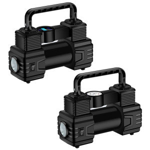 COD [จัดส่งฟรี] ปั๊มยางรถยนต์ 150 PSI 12V ปั๊มลมไฟฟ้าความแม่นยำสูง Auto Inflatable ปั๊ม LED ไฟฉายฉุกเฉินสำหรับยานพาหนะทั้งหมด