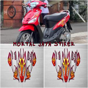 STIKER STRIPING & LIS BODY YAMAHA MIO SPORTY API 2005 2006 2007