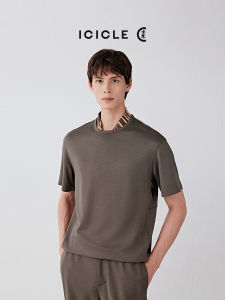 ICICLE | Partitioned Short Sleeve T Shirt Woolen Cloth