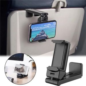 Universal Airplane Multifunctional Phone Stand Holder Clip 360 Rotate Portable Mini Bracket Travel Phone Mount for Flying Handsfree Phone Clip Compatible with iPhone/Android