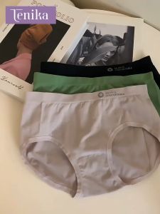 TENIKA กางเกงในไร้ขอบ ผ้านุ่มลื่น กางเกงในสีพื้น กางเกงชั้นใน ระบายอากาศ พร้อมจากไทย -016