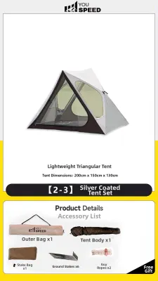 Portable Auto-setup Shade and Rainproof Triangle Tent