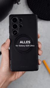 Ringke Alles for Samsung Galaxy S25 Ultra Case Back Cover [Strong Magnet] [Built-in Kickstand] Shockproof Protection Bumper with Adjustable Angle Stand Compatible with Magnetic Accessories