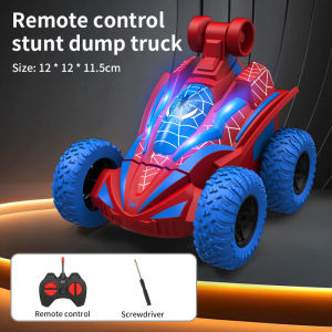 Childrens Remote Control Car Toy 360 ° Rotation Rolling Stunt Car Cool lights Inverted Straight Forward Boy Birthday Gift