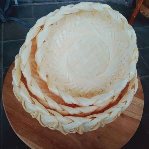 Uwel bulat - uwel bambu - mangkok anyaman - mangkok kukus - mangkok serbaguna - diameter all size