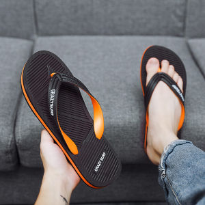 รองเท้าแตะชายหาดสำหรับผู้ชาย พื้นยาง กันลื่น ระบายอากาศได้ดี รองเท้าแตะแบบสวมสบาย สำหรับใส่ในบ้านและไปชายหาด