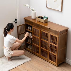 Dustproof Space-saving Multiple Layers Shoe Rack Solid Wood