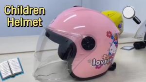 【Hot sales】Helmet Budak Kids Helmet Motorcycle Children Security Motorcycle Helmets Half Face Cartoon Helmet Topi Keledar 儿童头盔