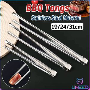 Need Stainless Steel Barbecue Clip Food Tongs Long-handled Outdoor Grilling Steak Clamp Baking BBQ Tool