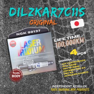 Original | Honda City GN2 | Odyssey Rc1 | City hatchback T9A | Jazz T5A GP5 Hybrid | HRV Hybrid |WR-V Dg4 | Spark plug DILZKAR7C11S