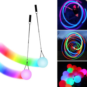 LED Colorful Luminous Ball Swing Flash Ball Dance Fitness Exercise Ball Halloween Christmas Childrens Ball Light Toys