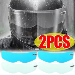 2PCS Upgraded Helmet Anti Fog & Rain Film Universal Motorcycle Visor Shield Sticker Nano Tech HD Clear Vision Moto Accessories for All Seasons