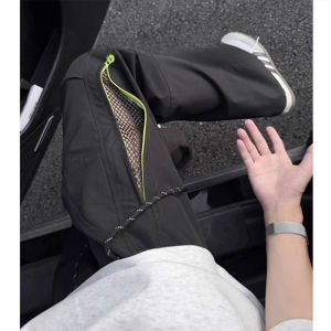 กางเกงขายาวทรงตรงเอวกลางสำหรับผู้ชาย ทรงหลวม ผ้าฝ้ายผสมโพลีเอสเตอร์ ฤดูร้อน 2025 กางเกงขายาวทรงตรงสำหรับใส่ทำงาน