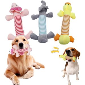 Pet Dog Plush Toys Puppy Padded Sounding Toy Squeaky Toys Chew Toys Non-Toxic Braided Teething Toy for Playtime Companion and Teeth CleaningDog Accessories
