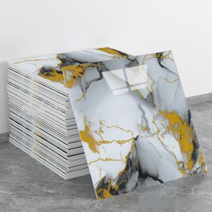 Self Adhesive Shower Wall Panels for Bathroom Kitchen Living Room Refurbish Decor TV Background Wall Stickers with Gold Studded