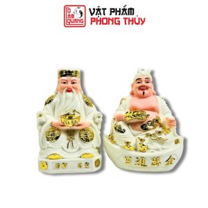 Cặp Thần Tài Thổ Địa Lộc Trời mệnh kim đá cao cấp phong thủy để trang trí bàn thờ hút tài lộc may mắn TÔ TÂM QUANG