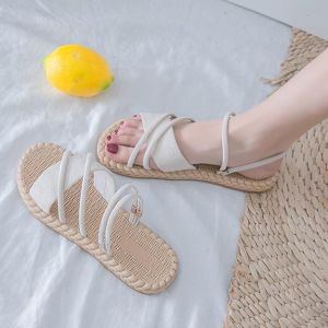 Two-Way Wear Roman Sandals Womens Outdoor Summer French Style Beach Shoes Fairy Wind Matching Skirts Sea Side Slippers