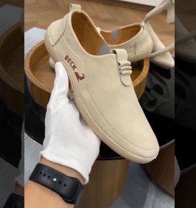 Giày nam lười da thật  giày mọi nam siêu mềm êm chân đế cao su khâu chống nước