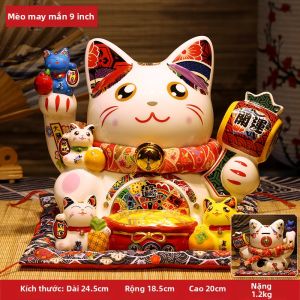 Ji Shanyuan | Trang Trí Mèo May Mắn Hộp Tiết Kiệm