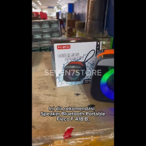 Speaker Bluetooth Wireless Full Bass Fleco F 418B Radio USB TF Card