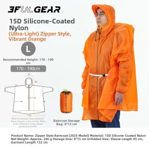 3F UL GEAR | Outdoor Hiking Raincoat Portable Lightweight